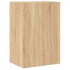 Vidaxl Muebles De Tv De Pared 2 Uds Madera Roble Sonoma 40,5x30x60 Cm Marrón