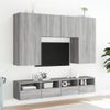 Vidaxl Muebles De Pared Para Tv 2 Uds Madera Gris Sonoma 100x30x30 Cm