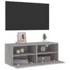 Vidaxl Mueble De Pared Tv Madera De Ingeniería Sonoma Gris 80x30x30 Cm