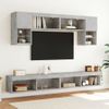 Vidaxl Muebles De Tv Con Luces Led 2 Uds Gris Hormigón 100x30x30 Cm