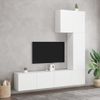 Vidaxl Muebles De Tv De Pared 5 Piezas Madera De Ingeniería Blanco