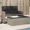 Vidaxl Sillón Reclinable De Jardín Con Cojines Ratán Sintético Gris