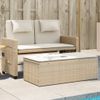 Vidaxl Sillón Reclinable De Jardín Con Cojines Ratán Sintético Beige