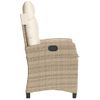 Sillones Reclinables De Jardín Con Cojines Beige 2 Uds Ratán Pe