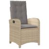 Sillones Reclinables Jardín Y Cojines Beige Mix 2 Uds Ratán Pe