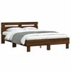 Vidaxl Cama Con Cabecero Madera De Ingeniería Marrón Roble 120x200 Cm