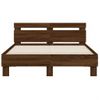 Vidaxl Cama Con Cabecero Madera De Ingeniería Marrón Roble 120x200 Cm