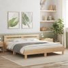 Vidaxl Cama Con Cabecero Madera De Ingeniería Roble Sonoma 200x200 Cm Marrón