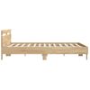 Vidaxl Cama Con Cabecero Madera De Ingeniería Roble Sonoma 200x200 Cm Marrón