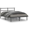 Vidaxl Estructura De Cama Con Cabecero Metal Negro 140x200 Cm