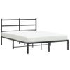 Vidaxl Estructura De Cama Con Cabecero Metal Negro 140x200 Cm