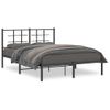 Estructura De Cama Con Cabecero Metal Negro 135x190 Cm