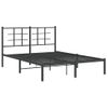 Estructura De Cama Con Cabecero Metal Negro 135x190 Cm