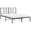 Estructura De Cama Con Cabecero Metal Negro 135x190 Cm