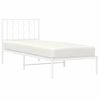 Vidaxl Estructura De Cama De Metal Con Cabecero Blanco 80x200 Cm