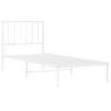 Vidaxl Estructura De Cama De Metal Con Cabecero Blanco 80x200 Cm