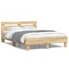 Vidaxl Cama Con Cabecero Madera De Ingeniería Roble Sonoma 120x190 Cm Marrón