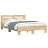 Vidaxl Cama Con Cabecero Madera De Ingeniería Roble Sonoma 120x190 Cm Marrón