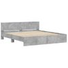 Vidaxl Estructura De Cama Con Cabecero Gris Hormigón 160x200 Cm