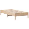 Estructura De Cama Madera Maciza De Pino 90x200 Cm Marrón