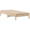 Estructura De Cama Madera Maciza De Pino 90x200 Cm Marrón