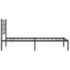 Estructura De Cama Con Cabecero Metal Negro 75x190 Cm