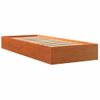 Estructura De Cama Madera Maciza Pino Marrón Cera 100x200 Cm