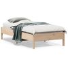 Estructura De Cama Madera Maciza De Pino 75x190 Cm Marrón