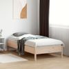 Estructura De Cama Madera Maciza De Pino 75x190 Cm Marrón