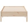 Estructura De Cama Madera Maciza De Pino 75x190 Cm Marrón