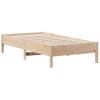 Estructura De Cama Madera Maciza De Pino 75x190 Cm Marrón