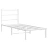 Vidaxl Estructura De Cama De Metal Con Cabecero Blanco 75x190 Cm