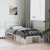 Vidaxl Estructura De Cama De Metal Con Cabecero Blanco 75x190 Cm