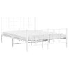 Estructura Cama Metal Con Cabecero Y Estribo Blanco 135x190 Cm