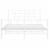 Estructura Cama Metal Con Cabecero Y Estribo Blanco 135x190 Cm