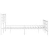 Estructura Cama Metal Con Cabecero Y Estribo Blanco 135x190 Cm