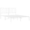 Vidaxl Estructura De Cama De Metal Con Cabecero Blanca 140x190 Cm