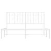 Vidaxl Estructura De Cama De Metal Con Cabecero Blanca 140x190 Cm