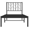 Vidaxl Estructura De Cama Con Cabecero Metal Negro 75x190 Cm