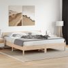 Vidaxl Estructura De Cama Con Cabecero Madera Maciza De Pino 200x200cm Marrón