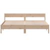 Vidaxl Estructura De Cama Con Cabecero Madera Maciza De Pino 200x200cm Marrón