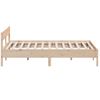 Vidaxl Estructura De Cama Con Cabecero Madera Maciza De Pino 200x200cm Marrón