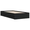 Vidaxl Cama Con Cajones Madera De Ingeniería Negro 100x200 Cm