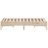 Estructura De Cama Madera Maciza De Pino 140x200 Cm Marrón