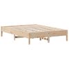 Estructura De Cama Madera Maciza De Pino 140x200 Cm Marrón