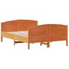 Estructura Cama Con Cabecero Madera Pino Marrón Cera 160x200 Cm