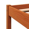 Estructura De Cama Madera Maciza Pino Marrón Cera 140x200 Cm