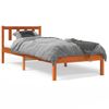 Estructura De Cama Madera Maciza De Pino Marrón Cera 75x190 Cm