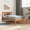 Estructura De Cama Madera Maciza De Pino Marrón Cera 75x190 Cm