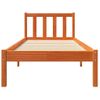 Estructura De Cama Madera Maciza De Pino Marrón Cera 75x190 Cm